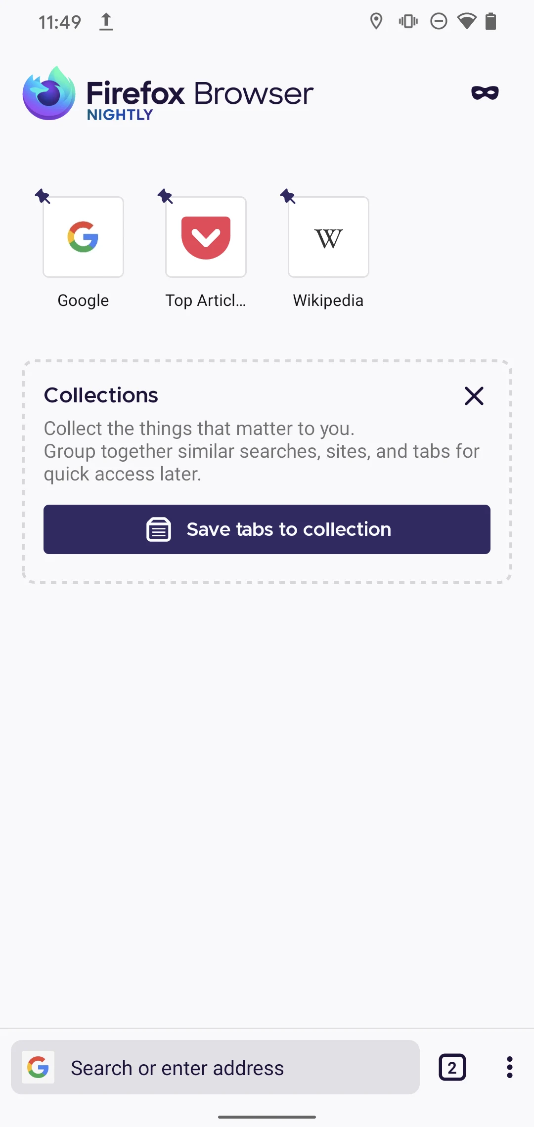 Firefox Nightly for Developers screenshot